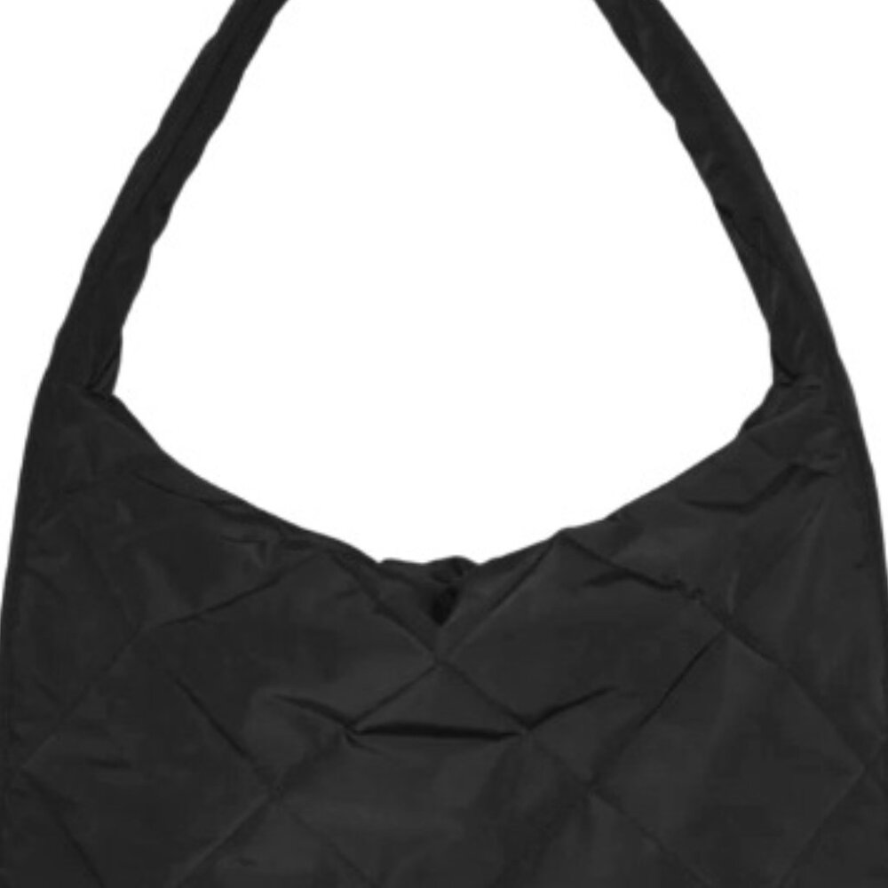 COS Very Large Black Quilted Polyester Tote Bag Oversized NWT